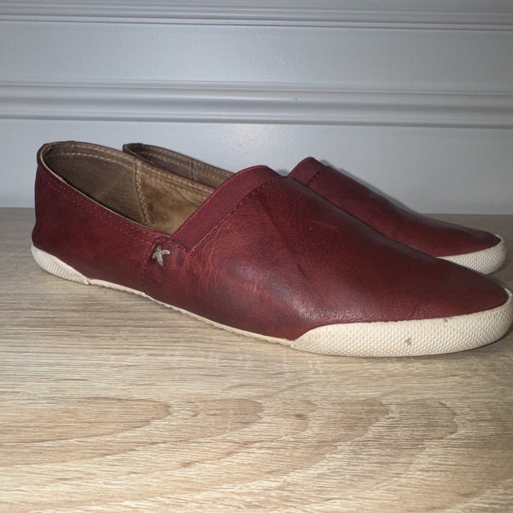Frye Company Melanie Women's Slip‎ On Leather Shoes Bud Rust Red Size 6.5
